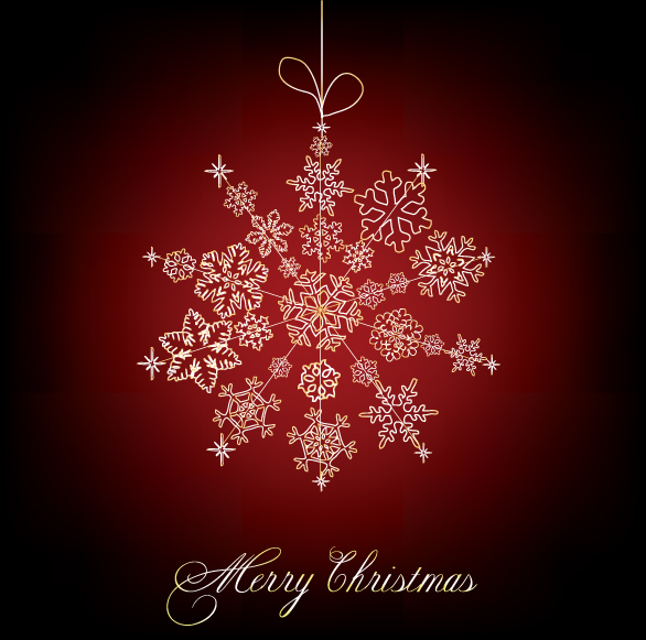 free vector Christmas snowflake ornaments vector